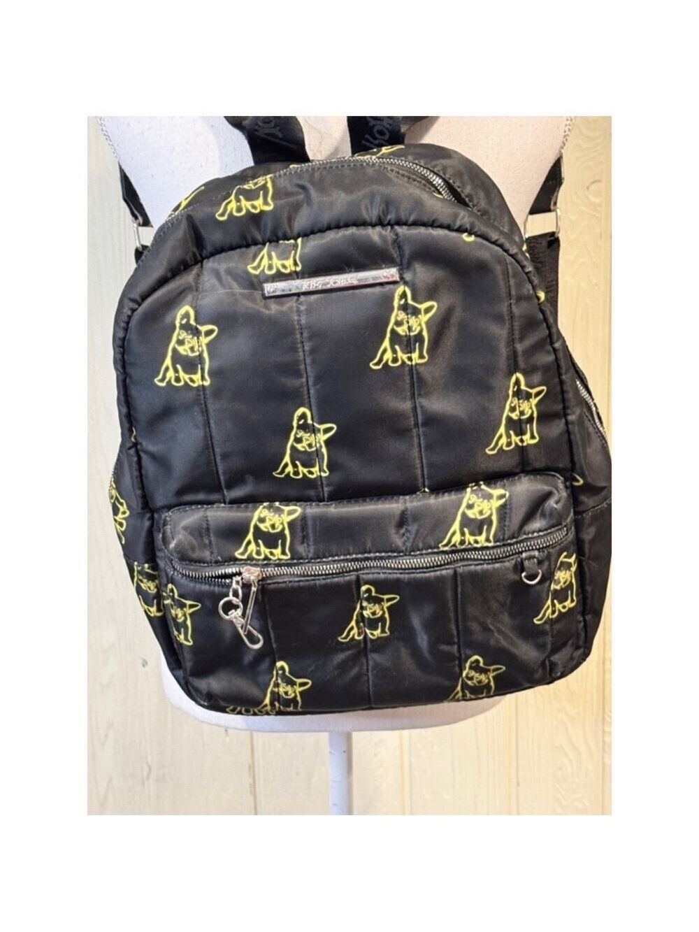 Betsey Johnson Backpack Women's Medium Black Yellow